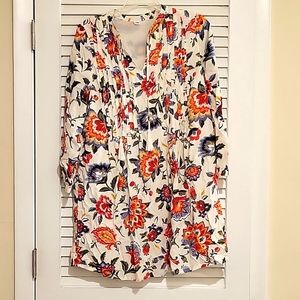 NWOT Old Navy pintuck swing dress with tie detail sz Small